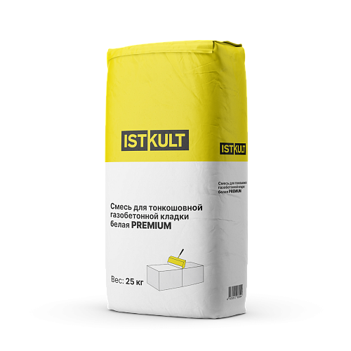 Смесь для тонкошовной кладки белая PREMIUM ISTKULT 25 кг