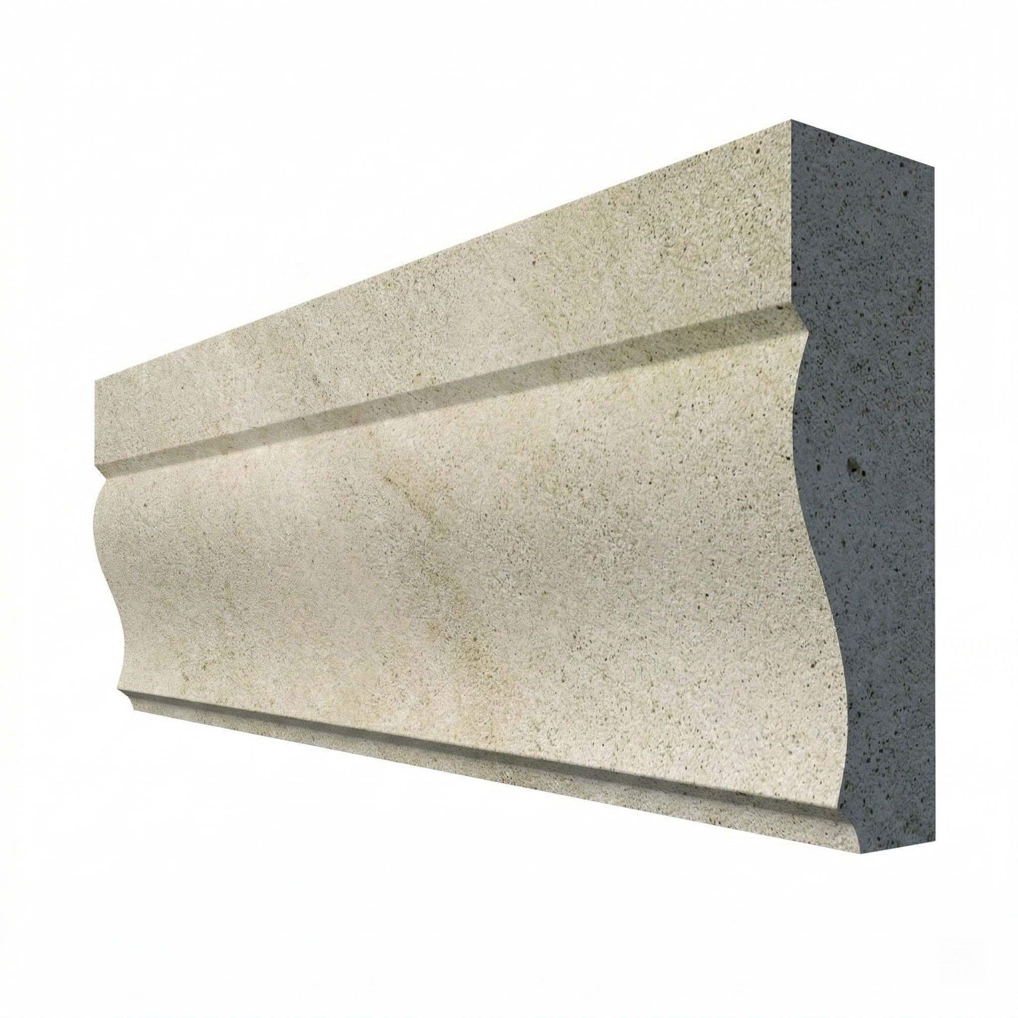 Карниз цокольный из акушинского песчаника 120х350х50