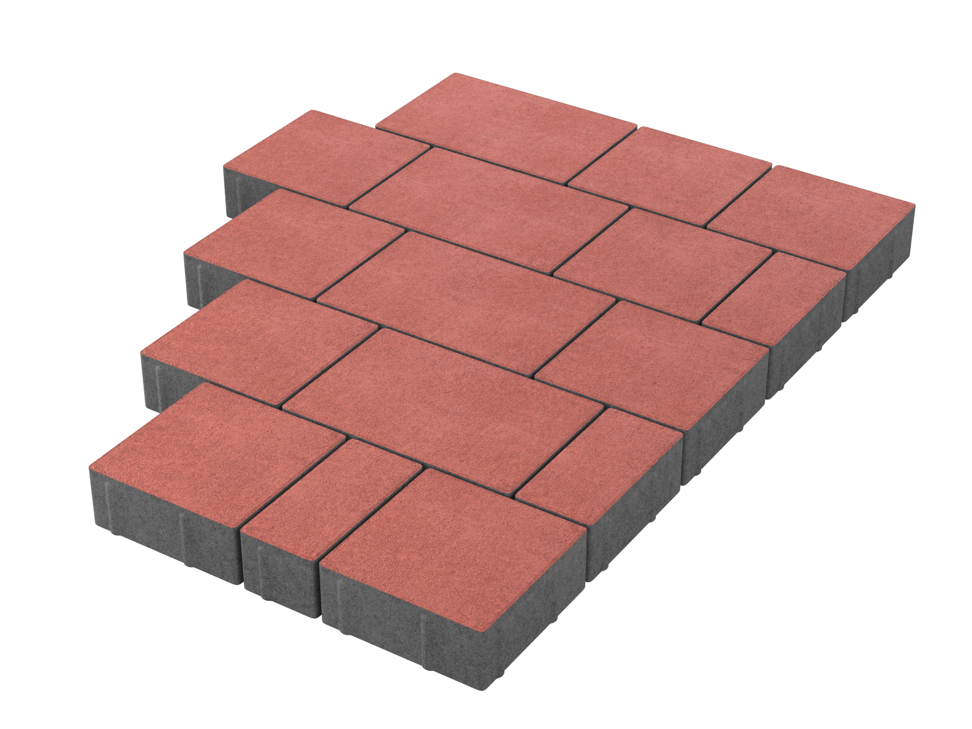 Тротуарная плитка Новый город Stellard «Красный» 60 мм