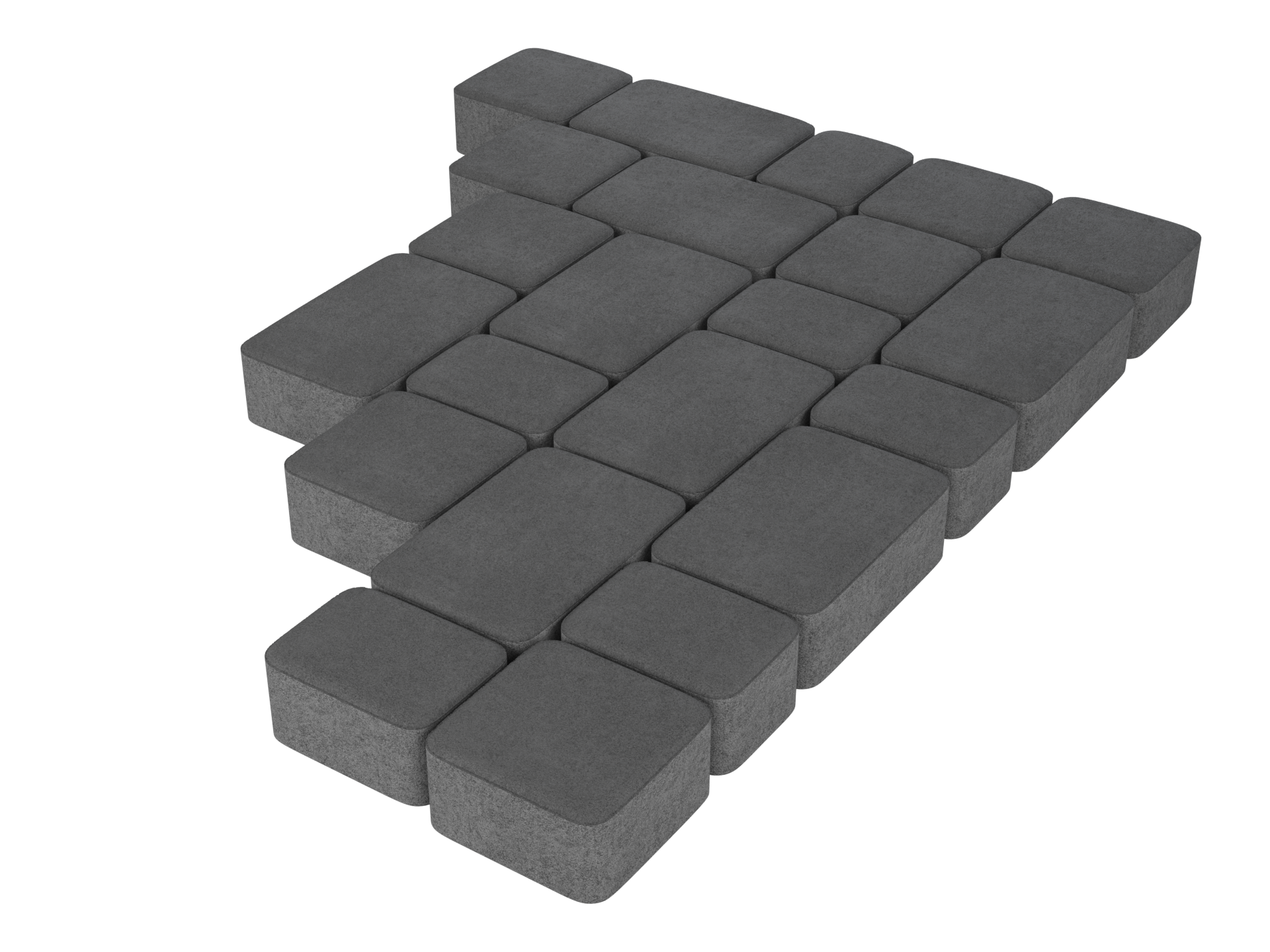 Тротуарная плитка Старый город Stellard «Черный» 60 мм