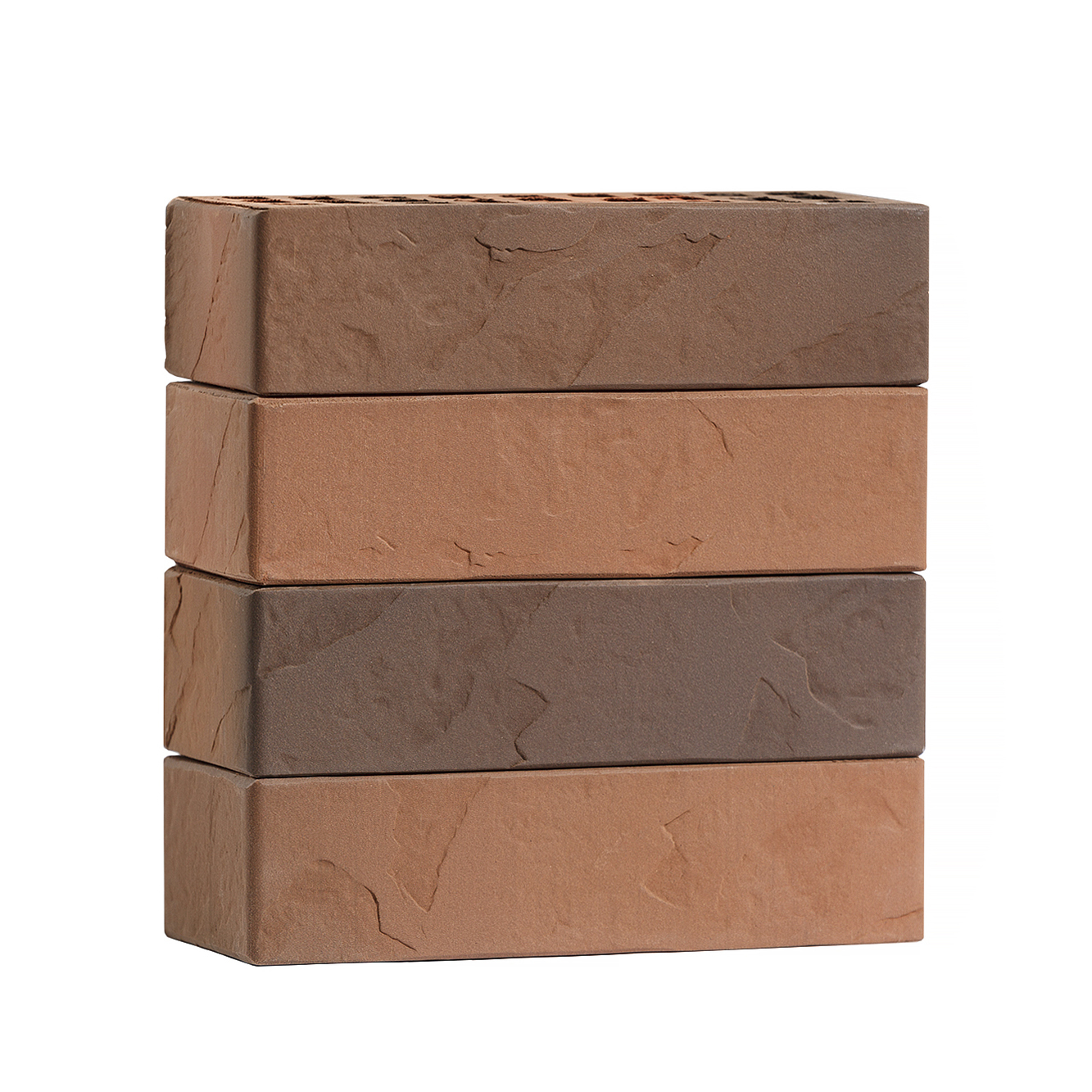 Облицовочный кирпич ВолгаБрик Байкал Флэш баварская кладка одинарный 1 НФ руст М200