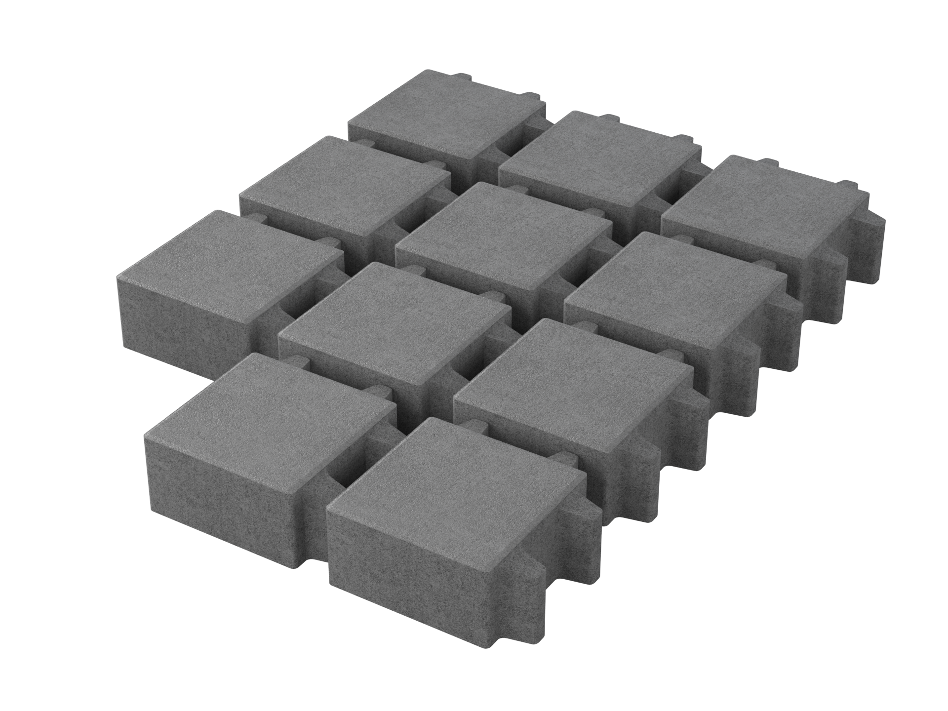 Тротуарная плитка Эко-квадрат Stellard «Серый» 80 мм