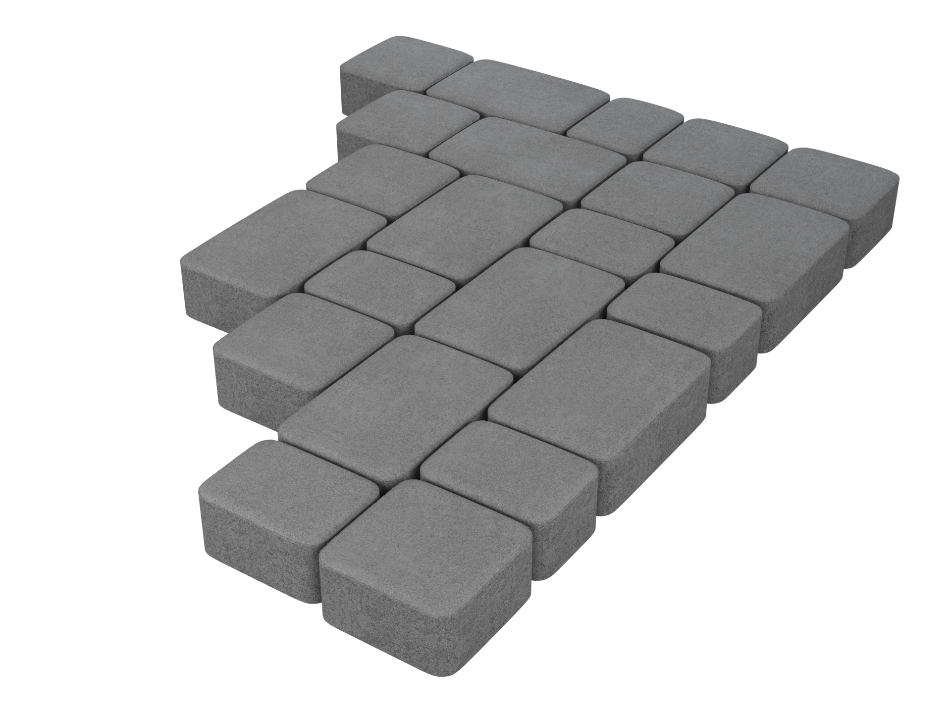 Тротуарная плитка Старый город Stellard «Серый» 60 мм