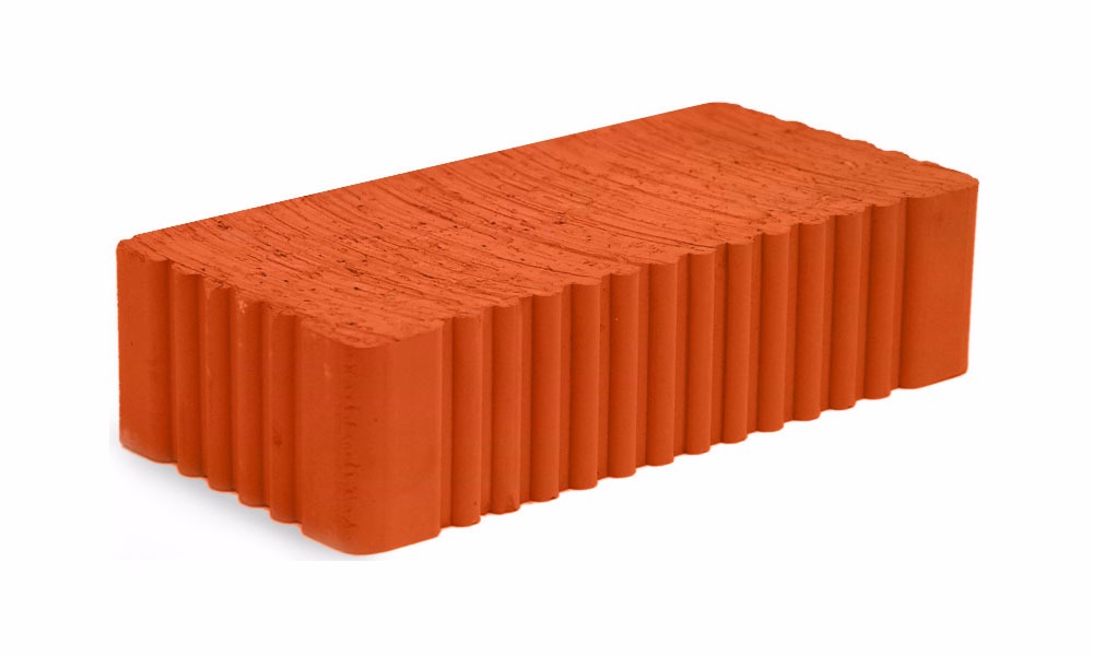 Кирпич строительный полнотелый Мстера одинарный 1 НФ рифленый М100