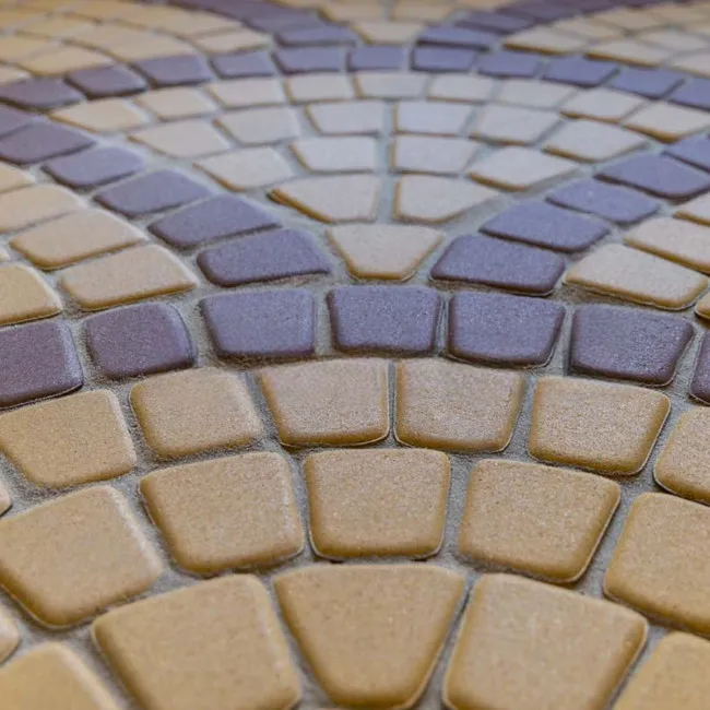 Тротуарная плитка Классика круговая Желтая 60 мм