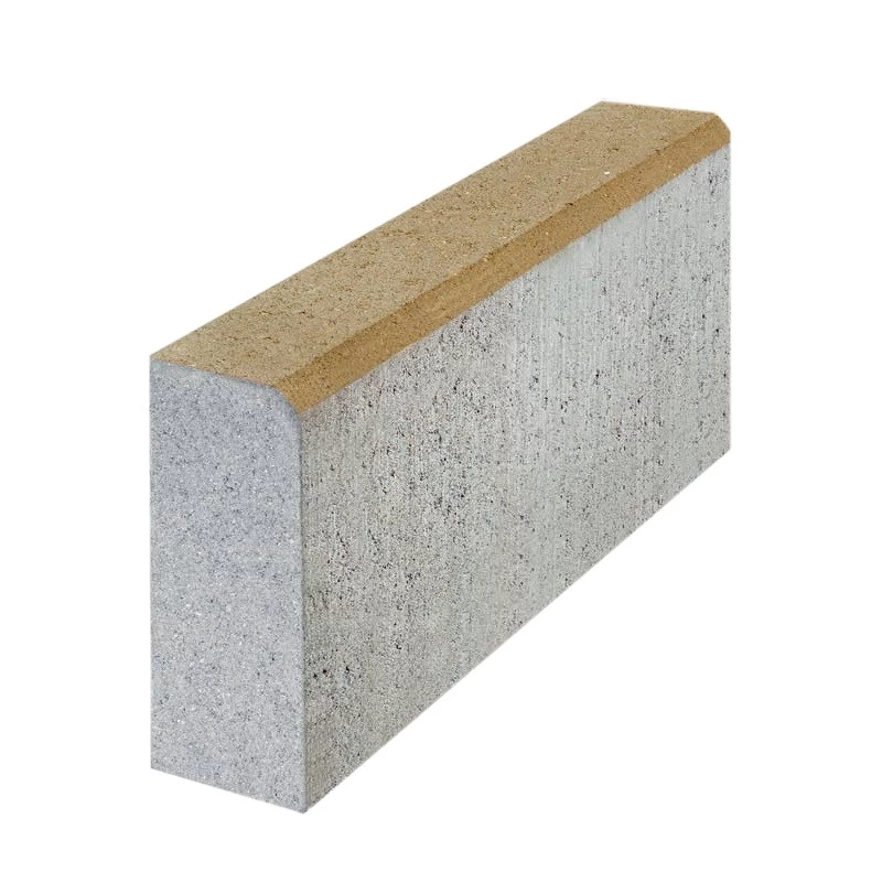 Бордюр садовый 500х200х80 мм, бежевый, верхний прокрас