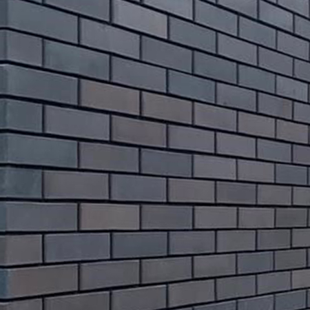 Облицовочный кирпич Вышневолоцкая керамика одинарный 1 НФ Баварская кладка двухцветный Графит гладкий