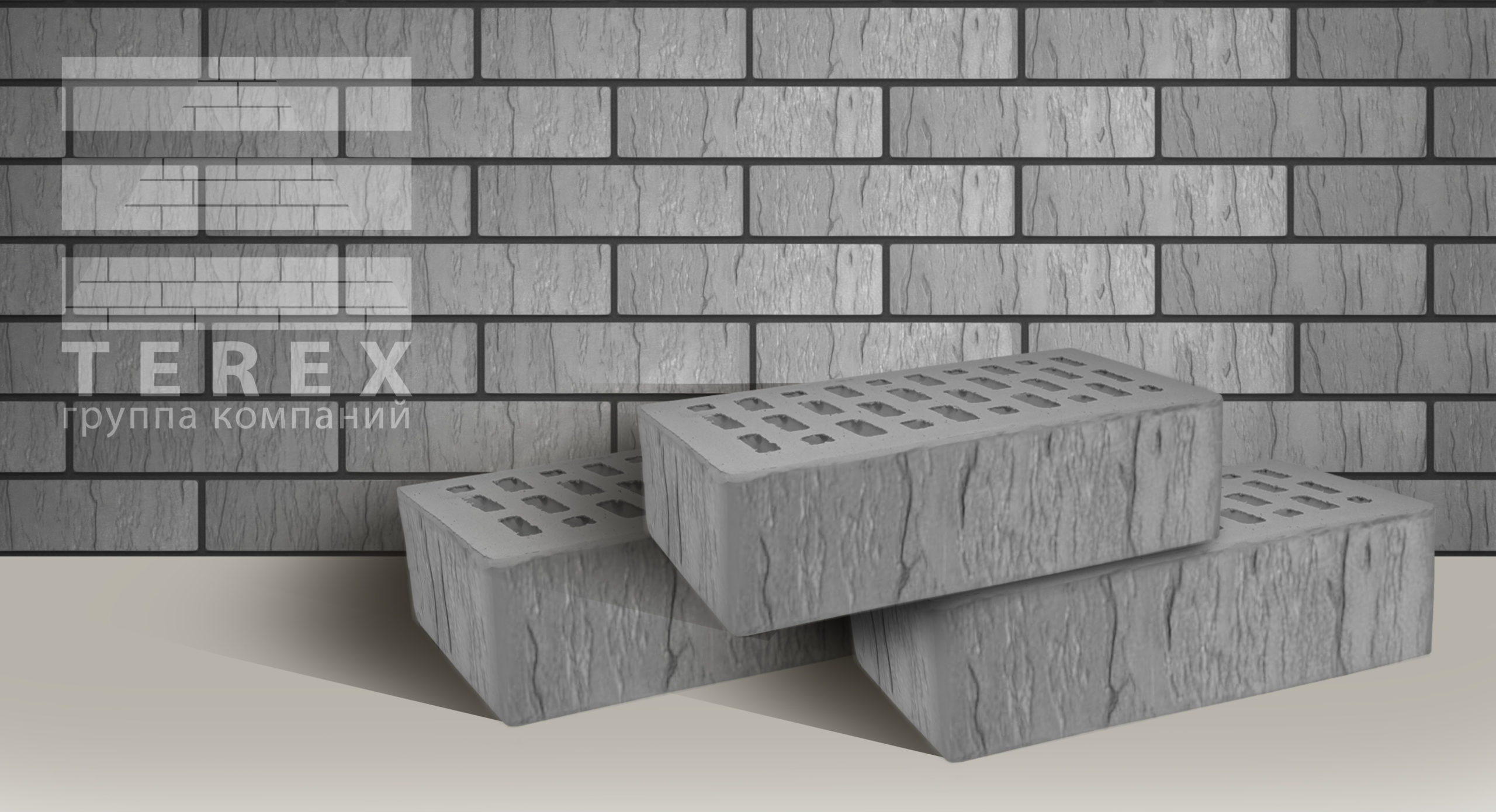 Облицовочный кирпич TEREX Серый шале 1 NF
