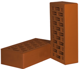 Облицовочный кирпич Персик Красный полуторный 1.4НФ НЗКМ