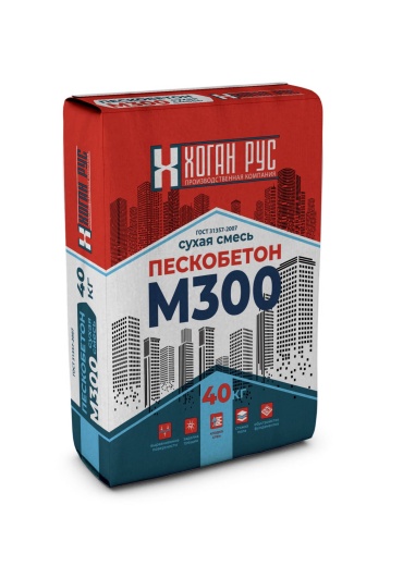 Пескобетон для стяжки М300 Хоган Рус 40 кг