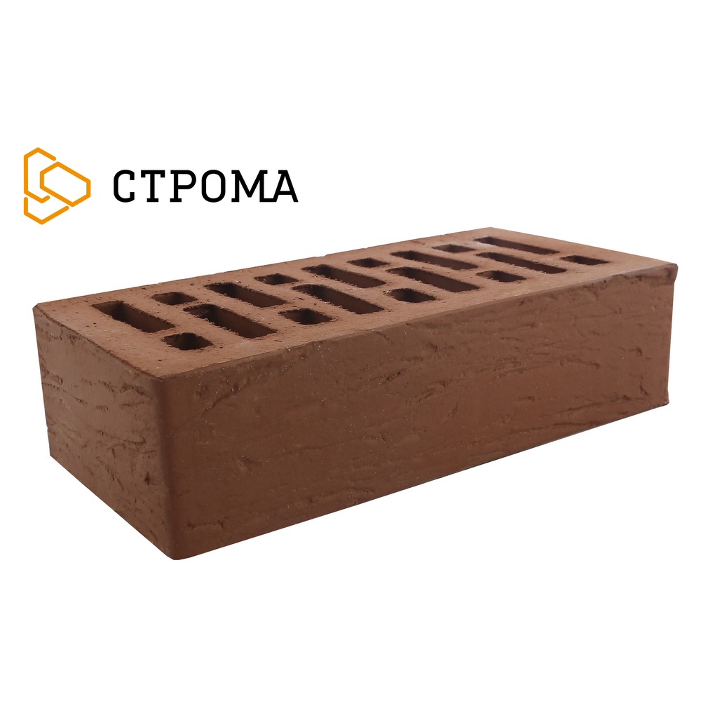 Облицовочный кирпич Строма одинарный 1 НФ Коричневый Рустик