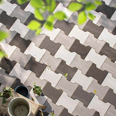 Тротуарная плитка Катушка без фаски Серая 80 мм