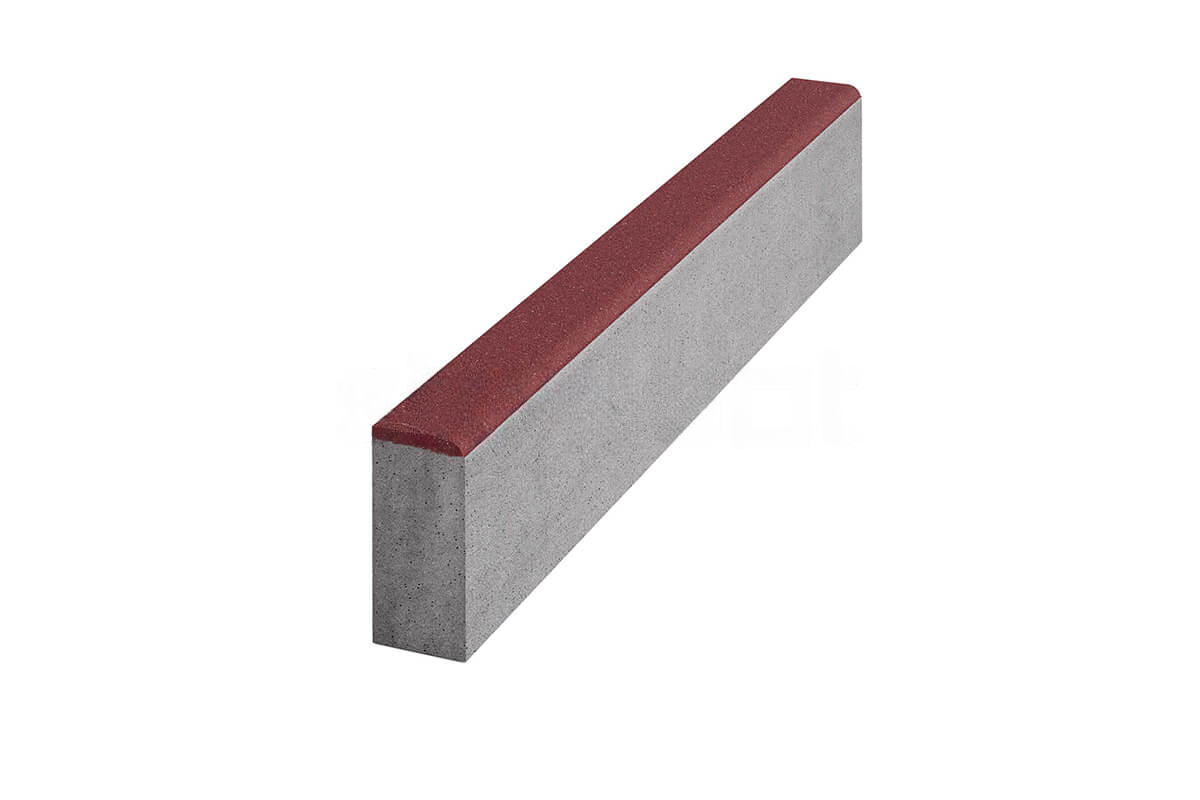Бордюр Садовый 1000*200*80 Темно-красный